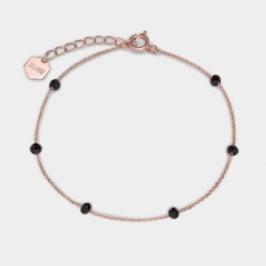 PULSERA CLUSE ROSA CON CRISTALES NEGROS ESSENTIELLE