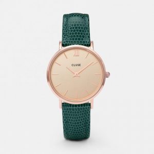 RELOJ CLUSE ROSE CORREA MINUIT GOLD